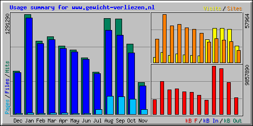 Usage summary for www.gewicht-verliezen.nl